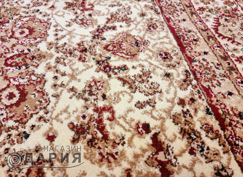 Тъкан персийски килим Blue stones 2538 cream елипса